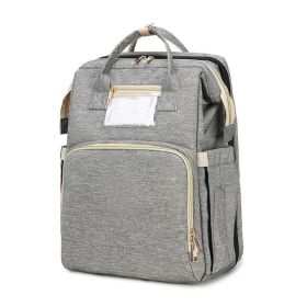 Portable Folding Crib Mummy Bag Portable (Option: Grey)