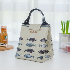 Outdoor insulated picnic student mini handbag (Option: Grey)
