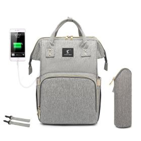 Portable Folding Crib Mummy Bag Portable (Option: Grey with hook)