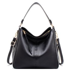 Hobo Bags Women High Capacity Handbags Fahsion Commuting Crossbody Shoulder Bag Shopping Totes (Option: Black)