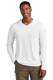 District Perfect Tri Long Sleeve Hoodie DM139 (Color: White, size: 4XL)
