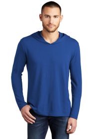 District Perfect Tri Long Sleeve Hoodie DM139 (Color: Deep Royal, size: L)