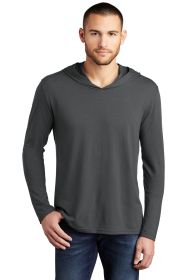 District Perfect Tri Long Sleeve Hoodie DM139 (Color: Charcoal, size: S)