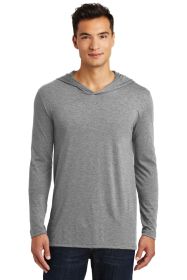 District Perfect Tri Long Sleeve Hoodie DM139 (Color: Grey Frost, size: 4XL)