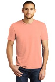 District Perfect Tri Tee DM130 (Color: Heathered Dusty Peach, size: S)